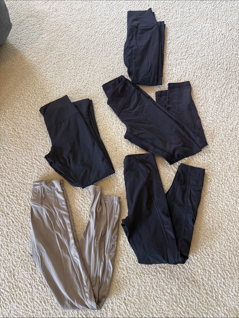 lululemon athletica Womens Leggings - Black & Taupe